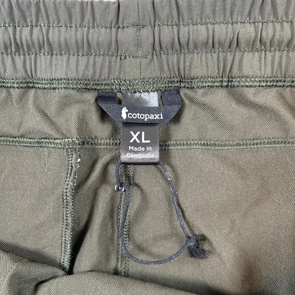 Cotopaxi Veza Adventure Pants Mens XL Olive Green Straight Leg Drawstring Hiking